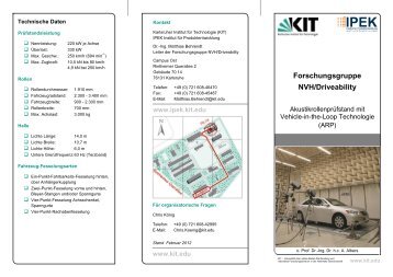 Forschungsgruppe NVH/Driveability - IPEK - KIT