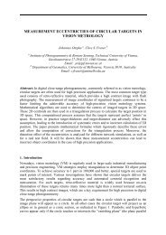 measurement eccentricties of circular targets in vision metrology