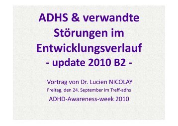 ADHS & verwandte StÃ¶rungen im ... - IPSMÂ® - Gruppen