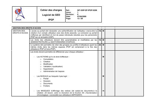 cahier des charges fonctionnel - Institut de Physique du Globe de ...