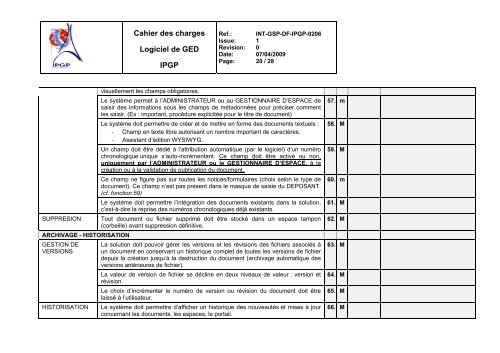 cahier des charges fonctionnel - Institut de Physique du Globe de ...