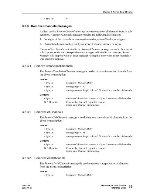 Nanometrics Data Formats Reference Guide