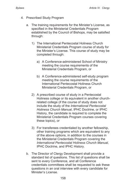 IPHC Church Manual - Extension Loan Fund