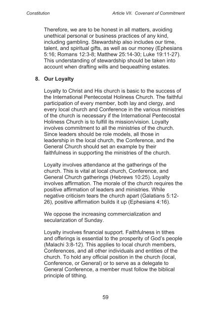 IPHC Church Manual - Extension Loan Fund