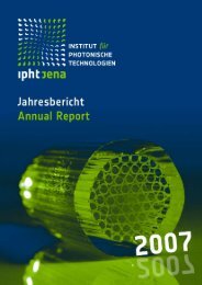 Institut für Photonische Technologien - Jahresbericht 2007 - IPHT Jena