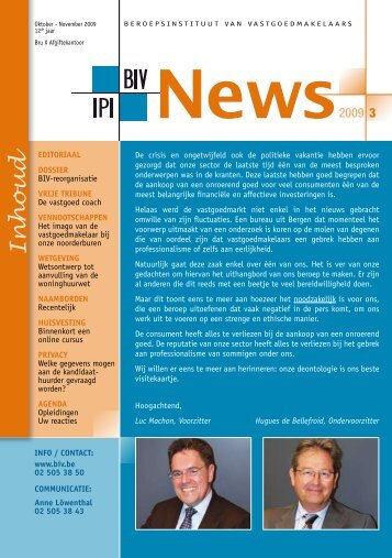 Inhoud - IPI Institut professionnel des agents immobiliers