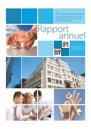 Rapport annuel - IPI Institut professionnel des agents immobiliers