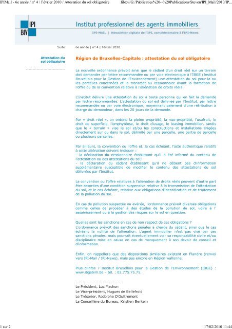 Attestation du sol obligatoire_Fevrier 4_FR - IPI Institut professionnel ...