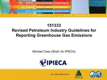 Revised petroleum industry guidelines for reporting ... - IPIECA