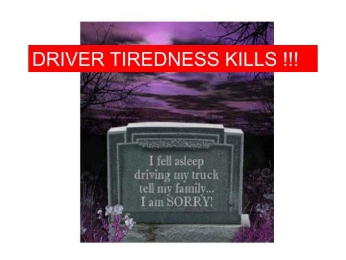 Advisory System for Tired Drivers - ICMM