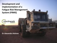 Development and Implementation of a Fatigue Management ... - ICMM