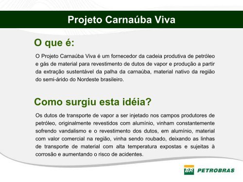 PROJETO CARNAÃBA VIVA - IPIECA