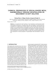 chemical preparation of special-shaped metal nanomaterials ...