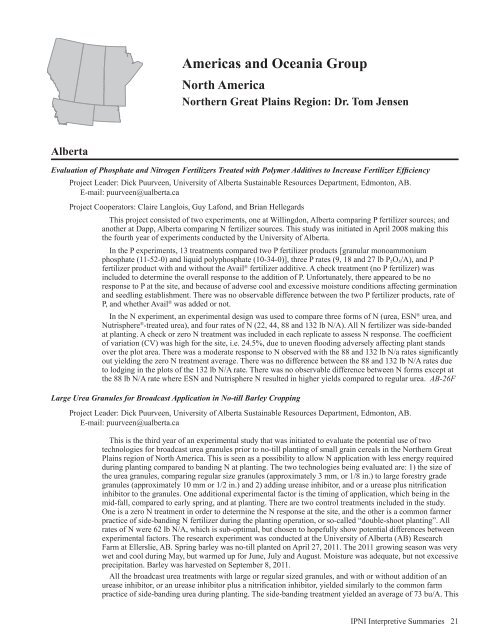 Americas and Oceania Group - International Plant Nutrition Institute