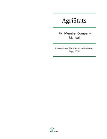 AgriStats Manual – MC Edition.pdf - International Plant Nutrition ...