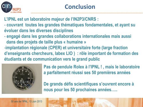 l'IPNL au sein de l'IN2P3 - IPNL - IN2P3