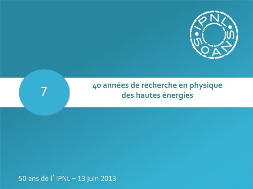 Physique des particules - IPNL - IN2P3