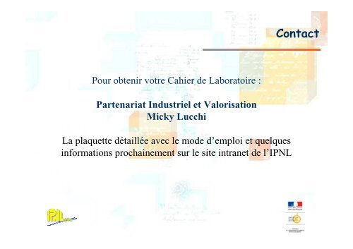 Le cahier de laboratoire - IPNL