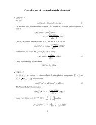 Calculation of reduced matrix elements - IPNL