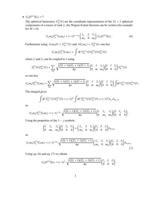 Calculation of reduced matrix elements - IPNL