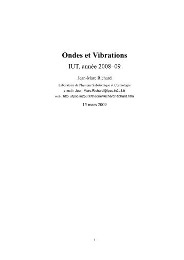 Ondes et Vibrations - IPNL - IN2P3