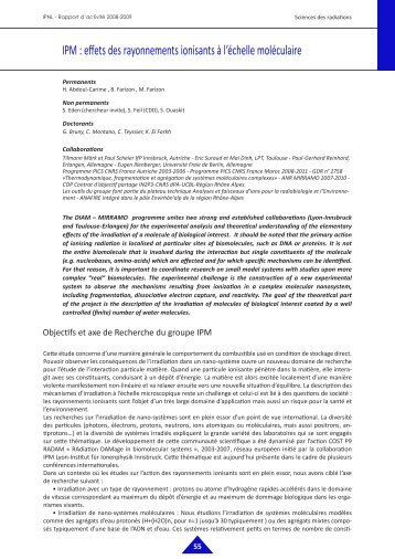 IPM : effets des rayonnements ionisants Ã  l'Ã©chelle ... - IPNL - IN2P3