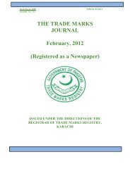 THE TRADE MARKS JOURNAL November, 2012 ... - IPO Pakistan
