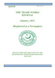 THE TRADE MARKS JOURNAL January, 2011 ... - IPO Pakistan