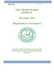 THE TRADE MARKS JOURNAL December, 2011 ... - IPO Pakistan