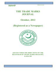 THE TRADE MARKS JOURNAL November, 2010 - IPO Pakistan