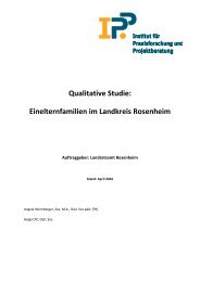 Qualitative Studie: Einelternfamilien im Landkreis Rosenheim