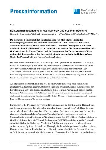 pdf (125 kB) - Max-Planck-Institut für Plasmaphysik