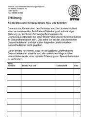 Unterschriftenliste zum Ausdrucken - ippnw