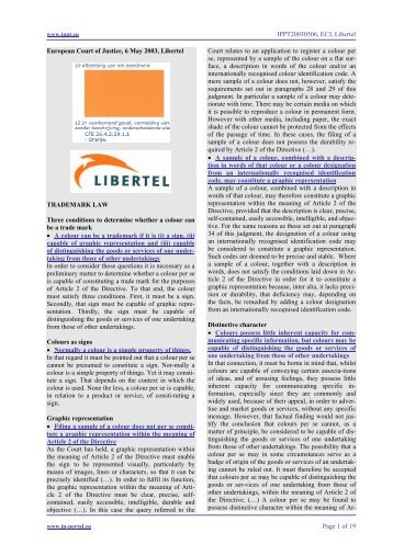 Case C-104/01 Libertel - IPPT.eu