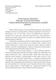 Ocena rozprawy doktorskiej Pana mgr. inż. Krzysztofa DekajÅo ...