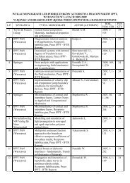 wykaz monografii lub podrÄczników autorstwa ... - IPPT-PAN