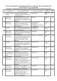 wykaz monografii lub podrÄcznikÃ³w autorstwa ... - IPPT-PAN