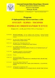 O czÅowieku przegladajacym siÄ w archetypie istnienia ... - IPPT-PAN