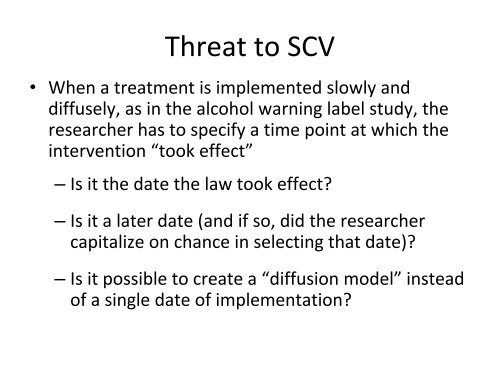 Abbreviated Interrupted Time-Series - Institute for Policy Research