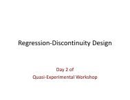 Regression-Discontinuity Design - Institute for Policy Research