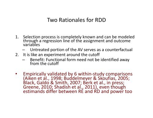 Regression-Discontinuity Design - Institute for Policy Research