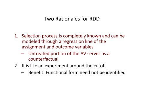 Regression-Discontinuity Design - Institute for Policy Research