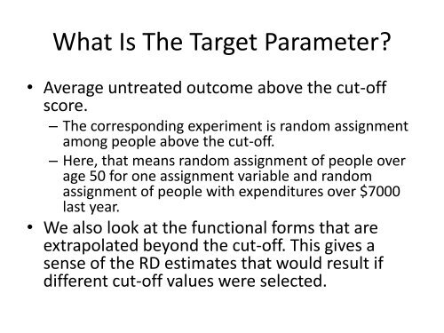 Regression Discontinuity - Institute for Policy Research