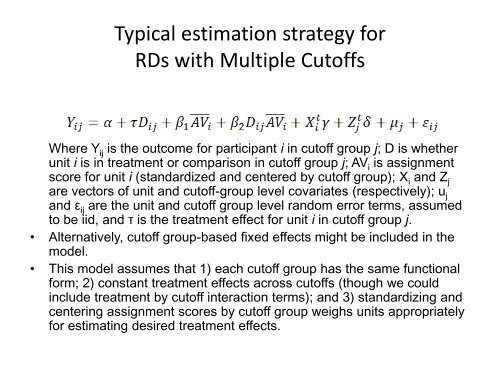 Regression Discontinuity - Institute for Policy Research