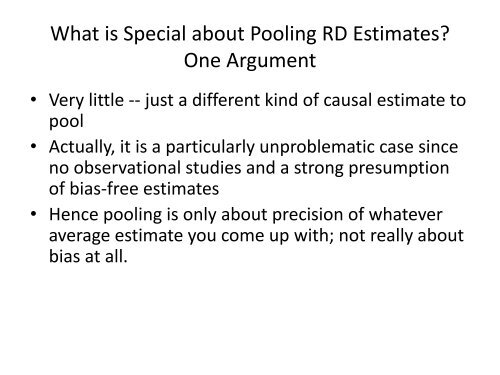 Regression Discontinuity - Institute for Policy Research