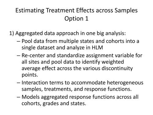 Regression Discontinuity - Institute for Policy Research