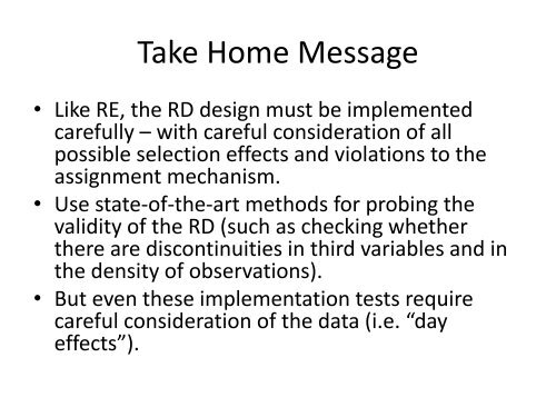 Regression Discontinuity - Institute for Policy Research