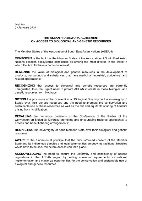 ASEAN Framework Agreement on Access to ... - IPRsonline.org