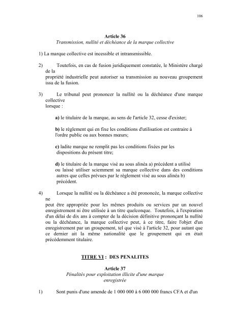 ACCORD PORTANT REVISION DE LÃ«ACCORD DE BANGUI ... - OAPI