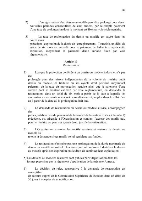 ACCORD PORTANT REVISION DE LÃ«ACCORD DE BANGUI ... - OAPI